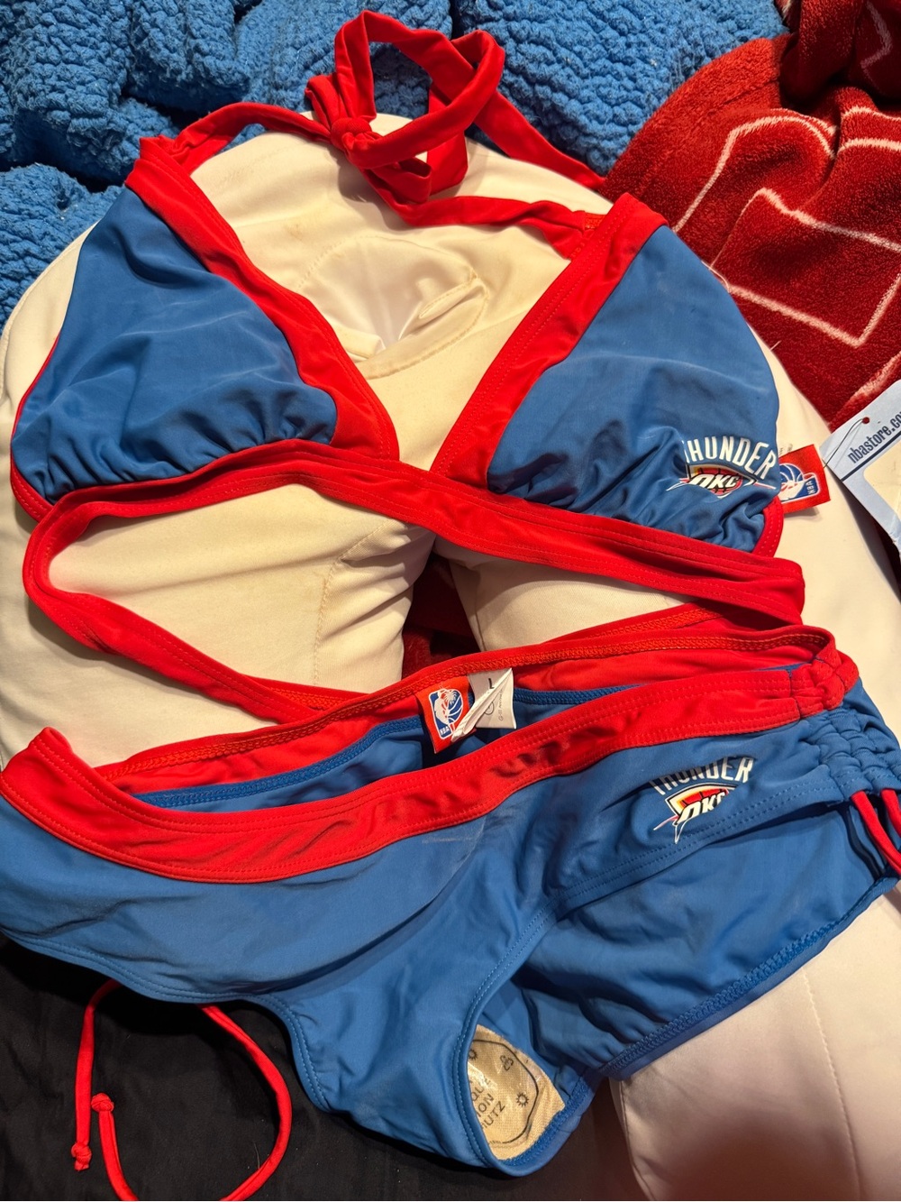Oklahoma City Thunder Blue & Red Bikini Set